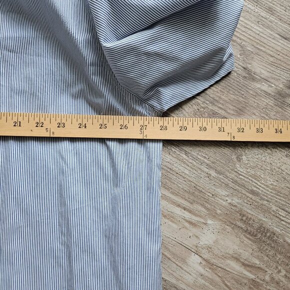 Michigan Wolverines Button Shirt Size 1X Las Olas Stripe Rhinestone NCAA Vtg 90s - Picture 15 of 16